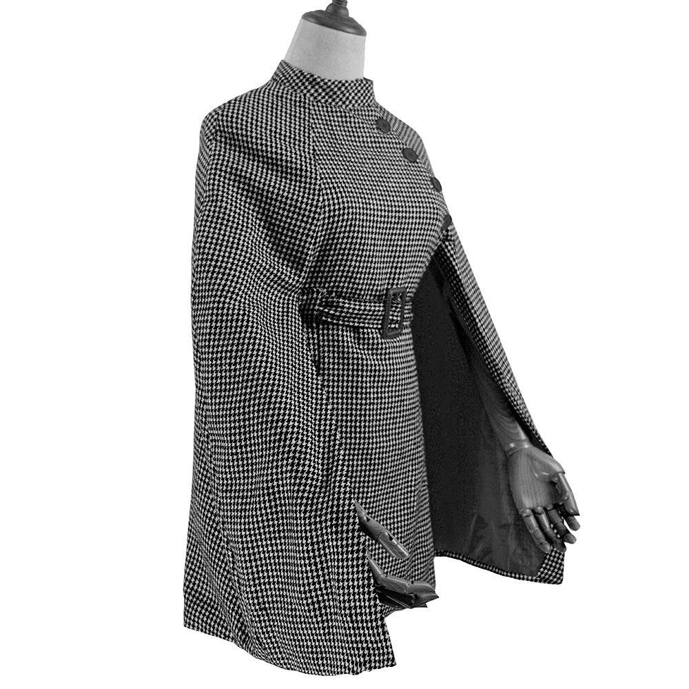 Women's Plaid Knitted Cloak Slimming - Xmaker