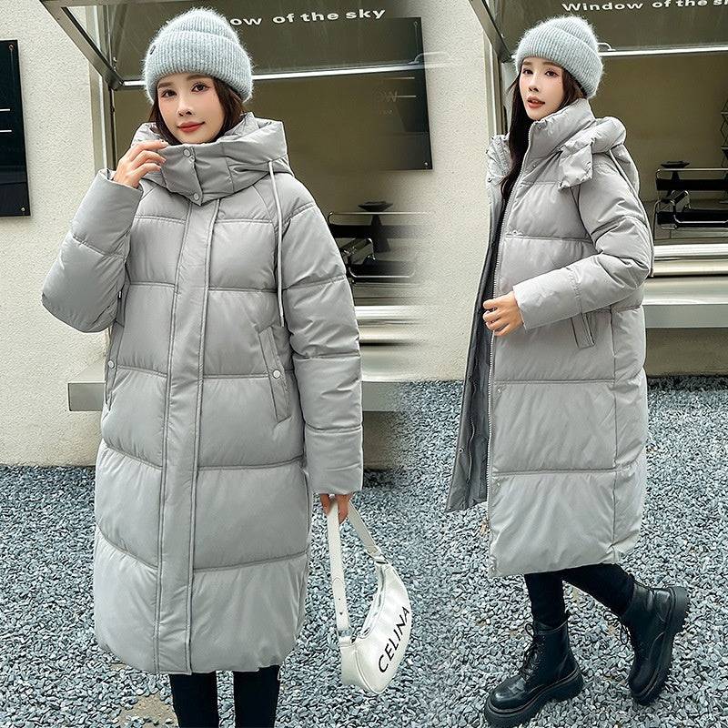 Long Over The Knee Thickened Hooded Jacket - Xmaker