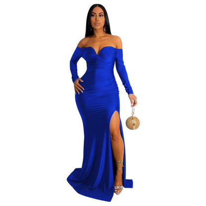 Women's Dress Silk Long Dress - Xmaker