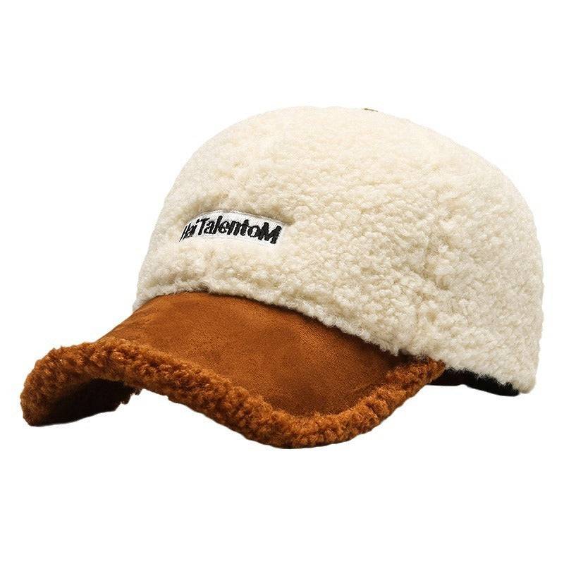 Color Matching Plush Warm Peaked Cap - Xmaker