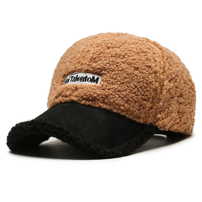 Color Matching Plush Warm Peaked Cap - Xmaker