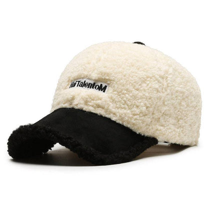 Color Matching Plush Warm Peaked Cap - Xmaker