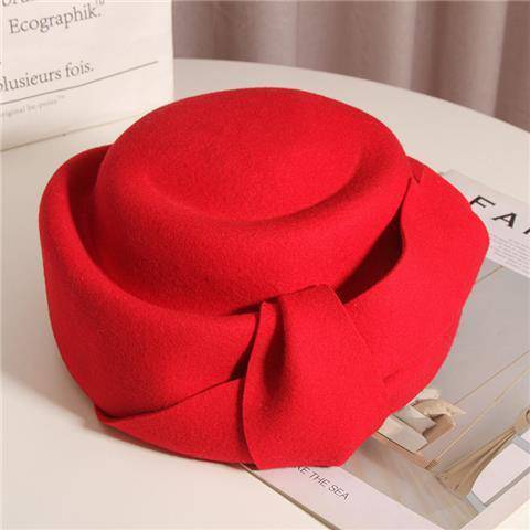 Wool Woolen Hat Bowknot Beret - Xmaker