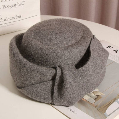 Wool Woolen Hat Bowknot Beret - Xmaker