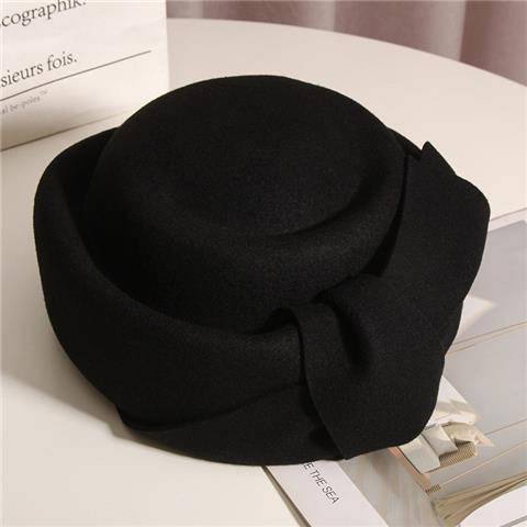 Wool Woolen Hat Bowknot Beret - Xmaker