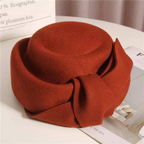 Wool Woolen Hat Bowknot Beret - Xmaker