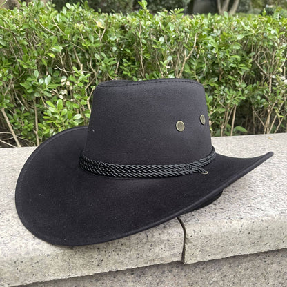 Woolen Hat Suede Western Denim Top Hat - Xmaker