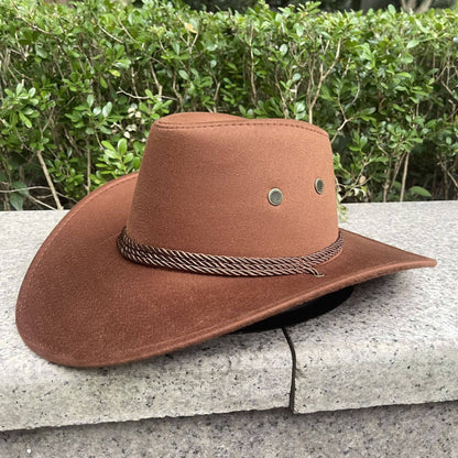 Woolen Hat Suede Western Denim Top Hat - Xmaker