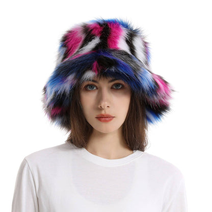 Women's Bucket Hat Warm Plush Hat - Xmaker