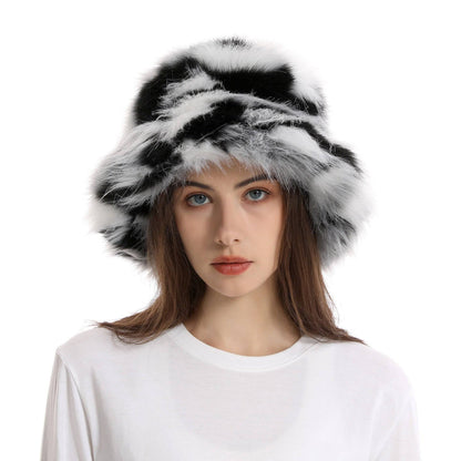 Women's Bucket Hat Warm Plush Hat - Xmaker