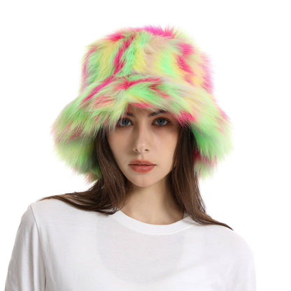 Women's Bucket Hat Warm Plush Hat - Xmaker