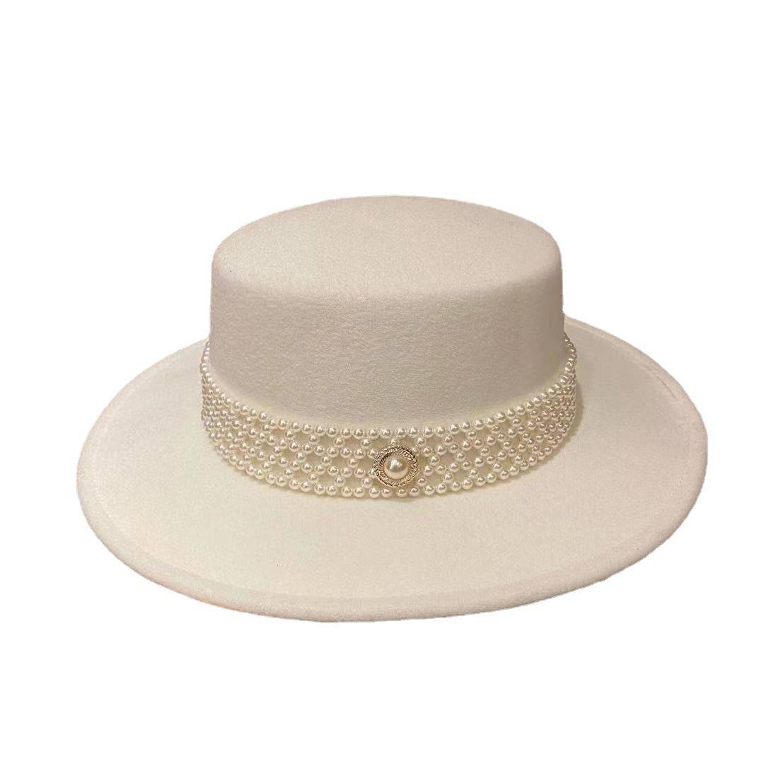 Wool-like Flat-top Cap Vintage Top Hat - Xmaker