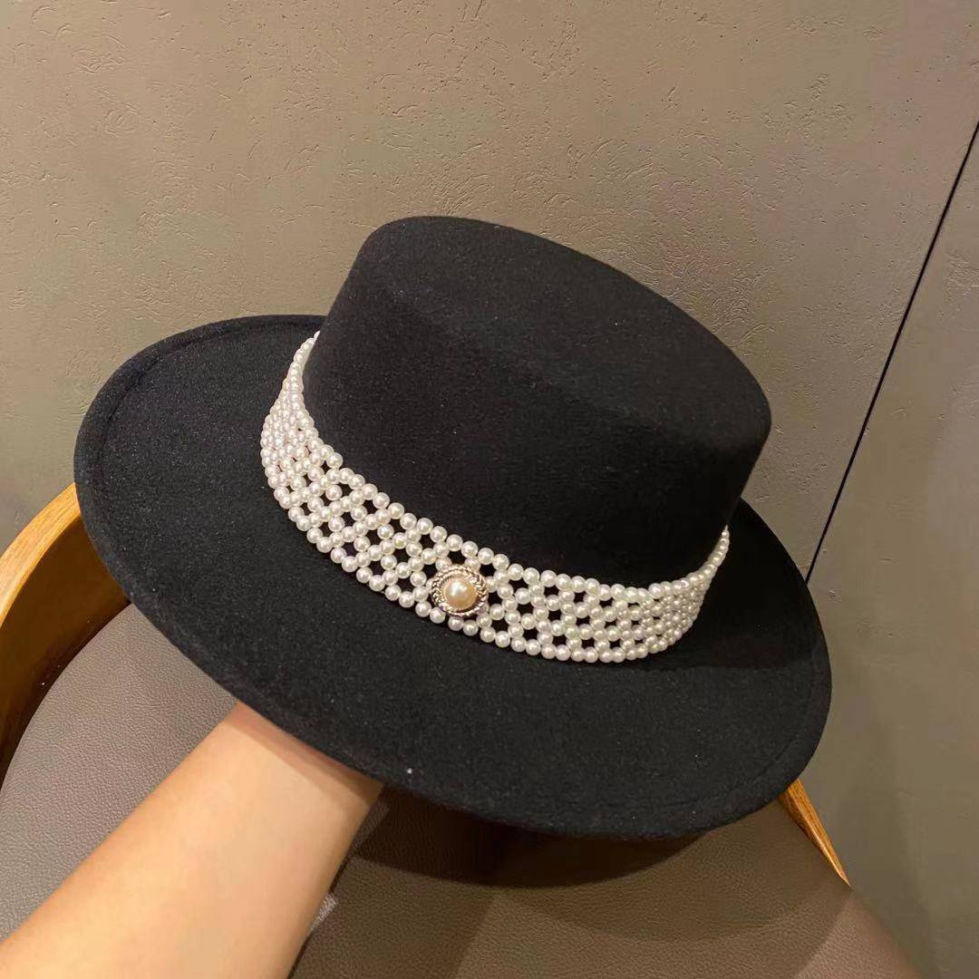 Wool-like Flat-top Cap Vintage Top Hat - Xmaker