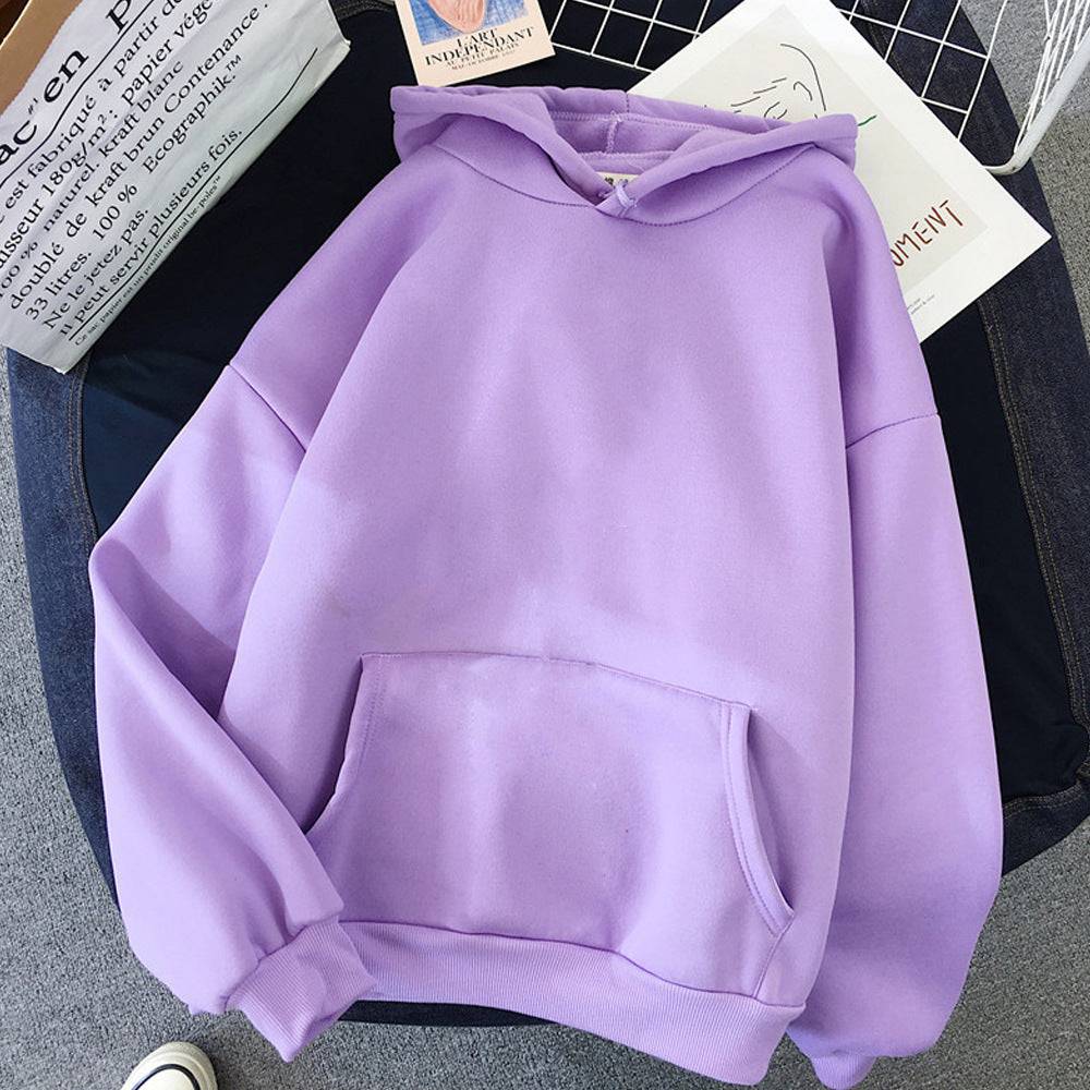 Blank Solid Color Hoodie Sweater - Xmaker