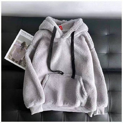 Women's Lamb Wool Fleece-lined Thickened Hooded Sweatshirt - Xmaker