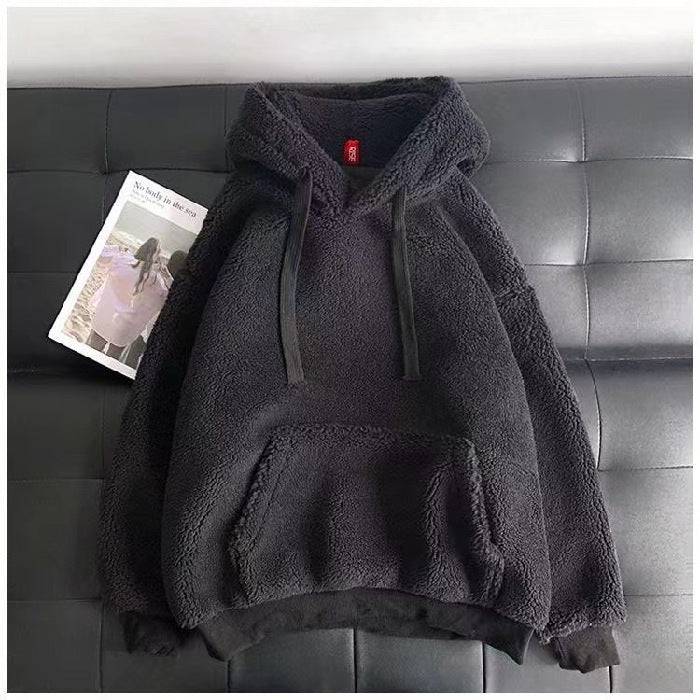 Women's Lamb Wool Fleece-lined Thickened Hooded Sweatshirt - Xmaker