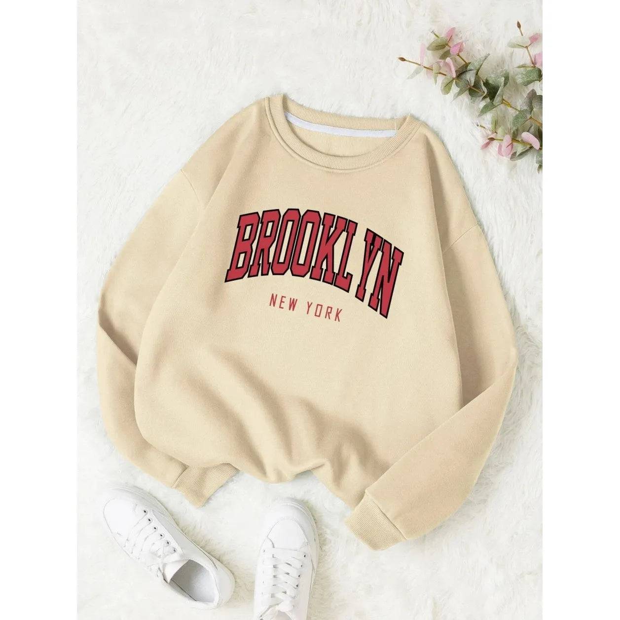 Brooklyn Work Printed Hoodies Women - Xmaker