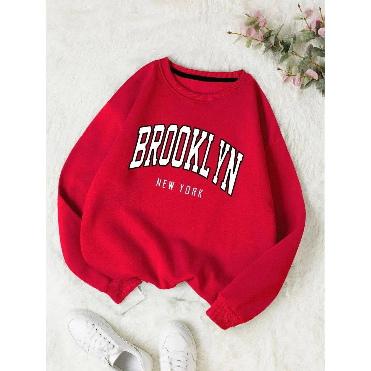 Brooklyn Work Printed Hoodies Women - Xmaker