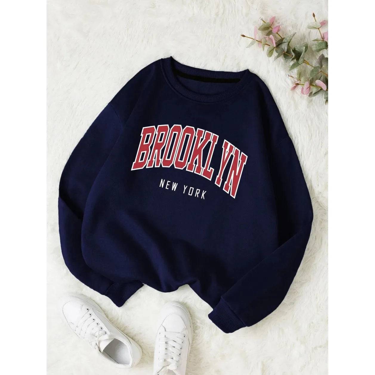 Brooklyn Work Printed Hoodies Women - Xmaker