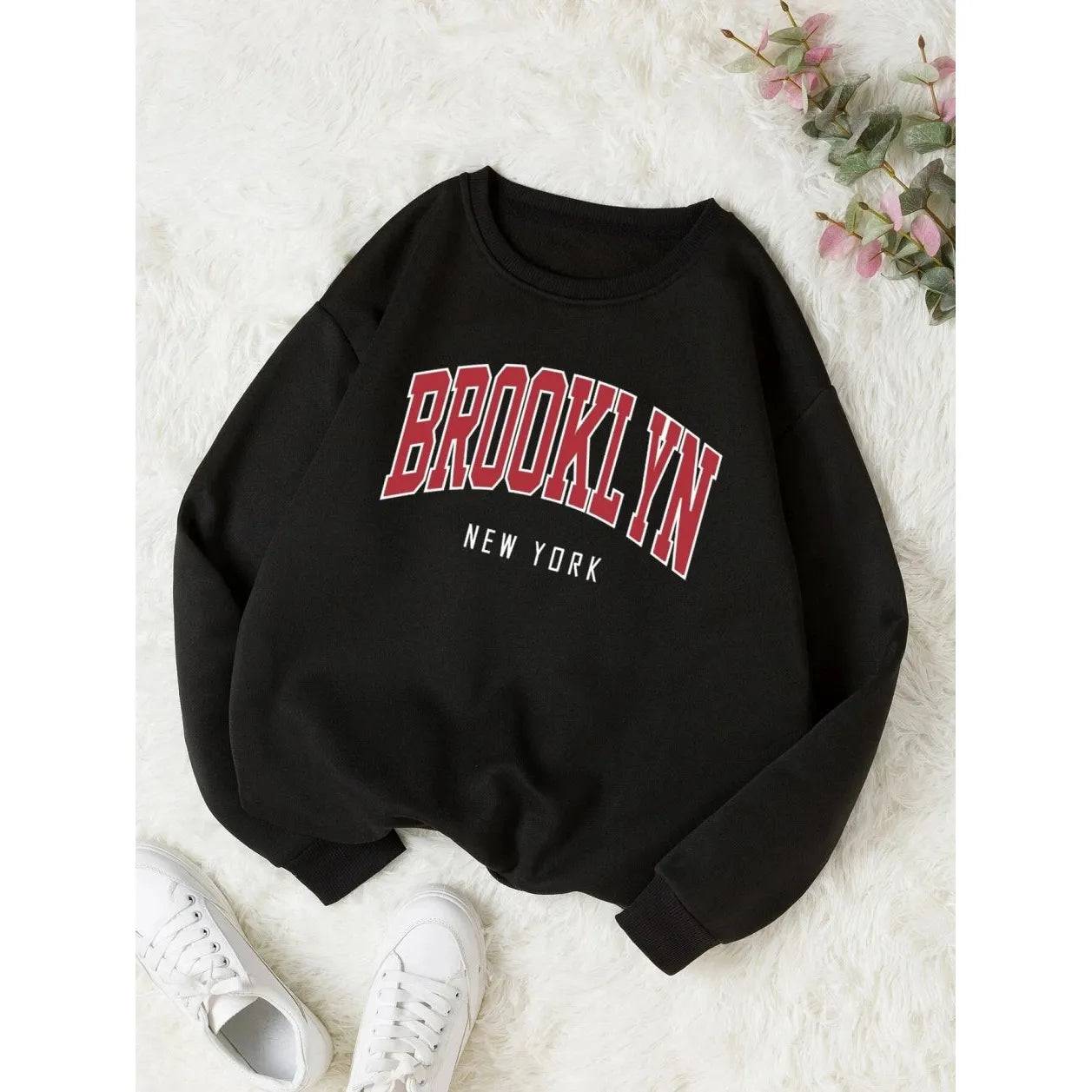 Brooklyn Work Printed Hoodies Women - Xmaker