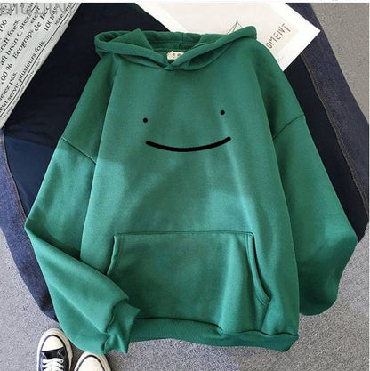 Loose Solid Color Hooded Sweatshirt Preppy Hoodie - Xmaker