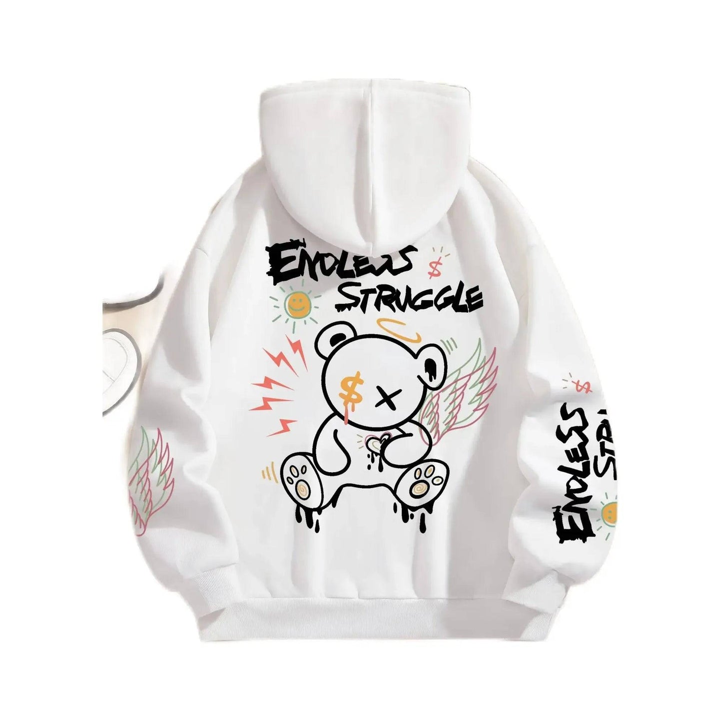 Sweatshirts Graffiti Bear Printed Hoodies Women - Xmaker