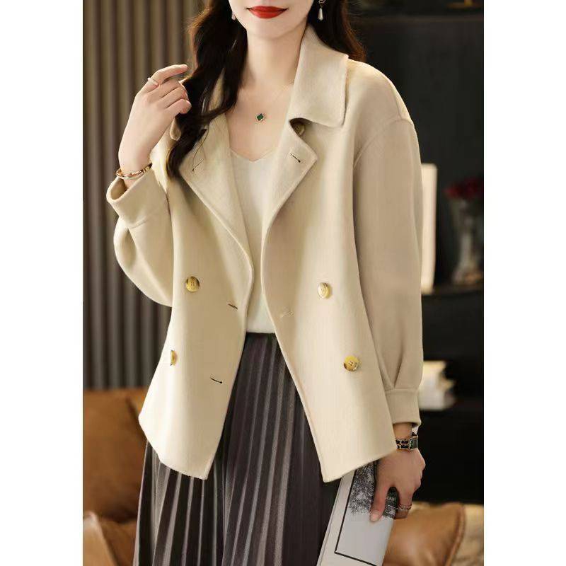 Women's Woolen Short Coat Double-faced Woolen - Xmaker