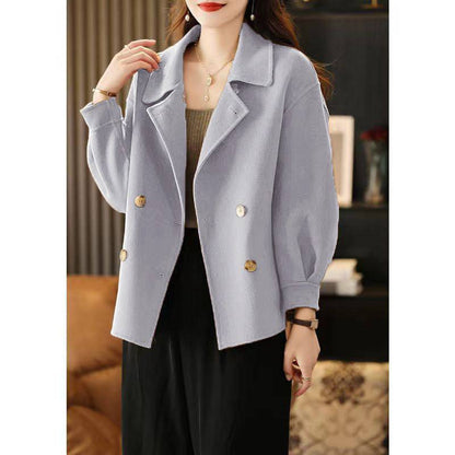 Women's Woolen Short Coat Double-faced Woolen - Xmaker