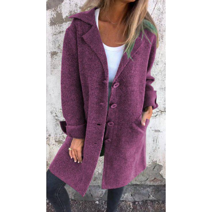 Women's Single-breasted Mid-length Coat - Xmaker