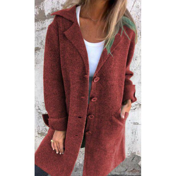 Women's Single-breasted Mid-length Coat - Xmaker