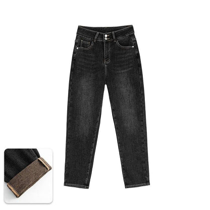 Loose Slimming High Waist Raddish Dad Jeans - Xmaker