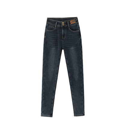 Fleece-lined Thick Jeans Women's Slim Fit - Xmaker