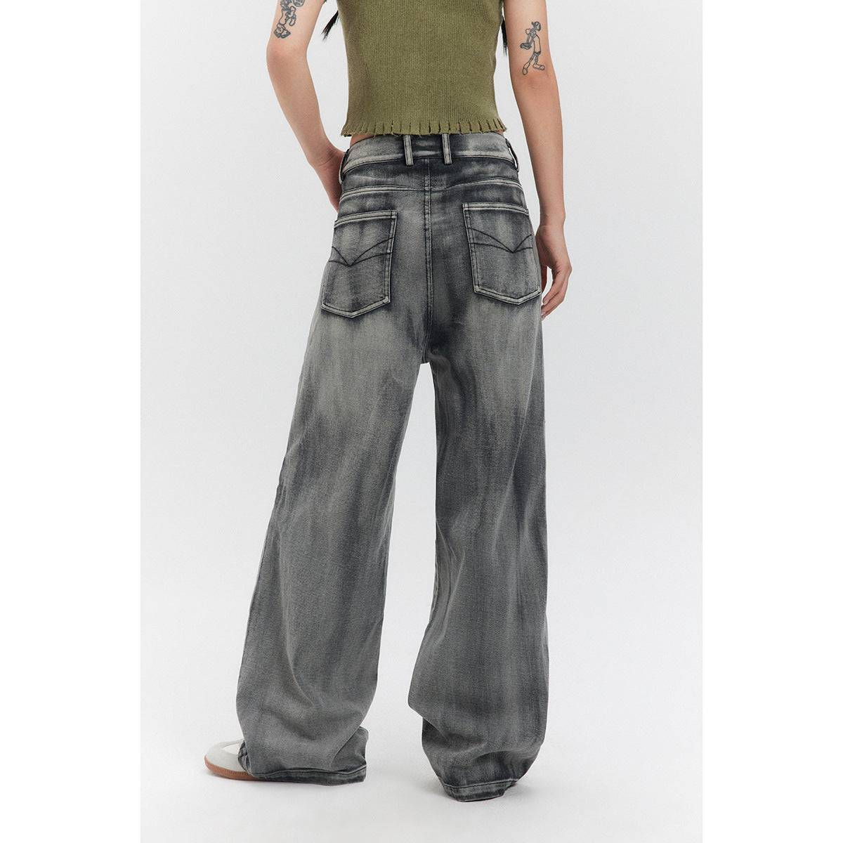 American Style Trend Vintage Heavy Washed Jeans - Xmaker