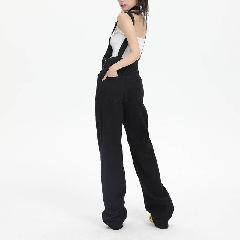 High Street Denim Suspender Pants Women's Summer - Xmaker