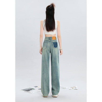 Women' Holes Narrow Wide-leg Jeans - Xmaker