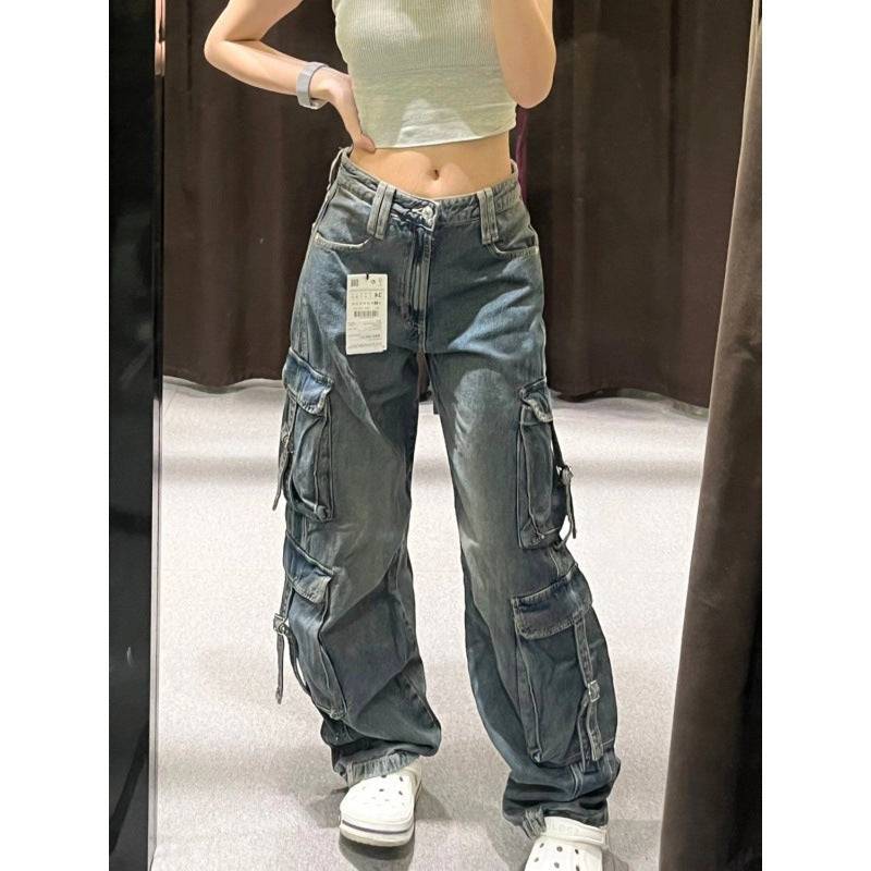 American Retro Loose Street Wide Leg Jeans - Xmaker