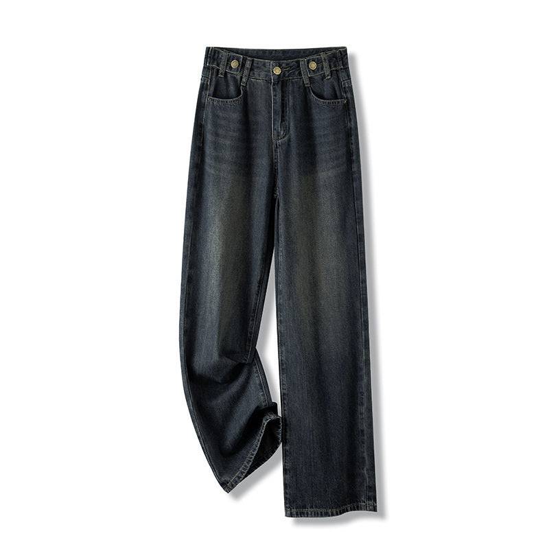 Women's Cement Gray Narrow Wide-leg Jeans - Xmaker