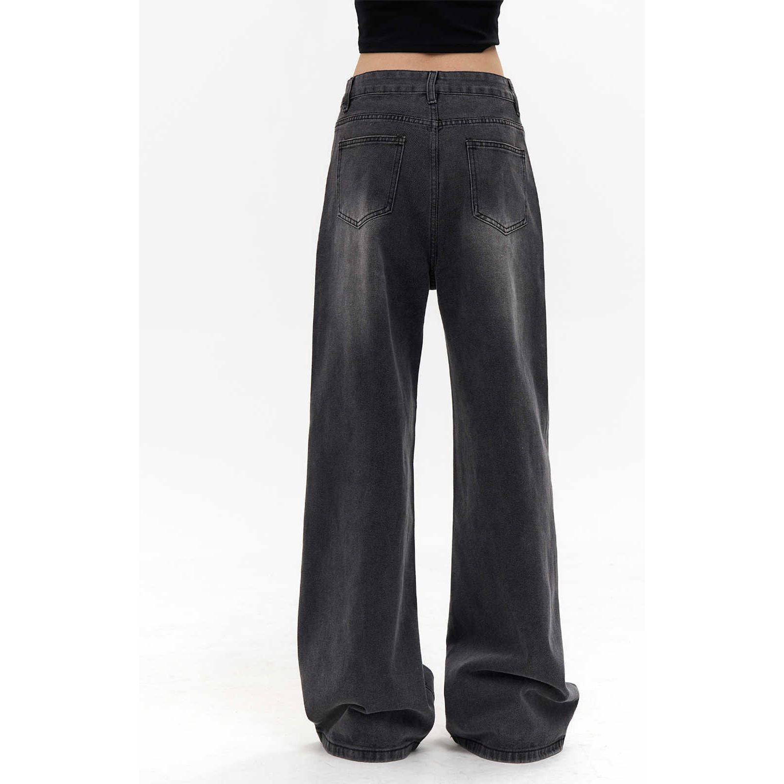 High Waist Straight Jeans Loose Wide Leg Pants - Xmaker