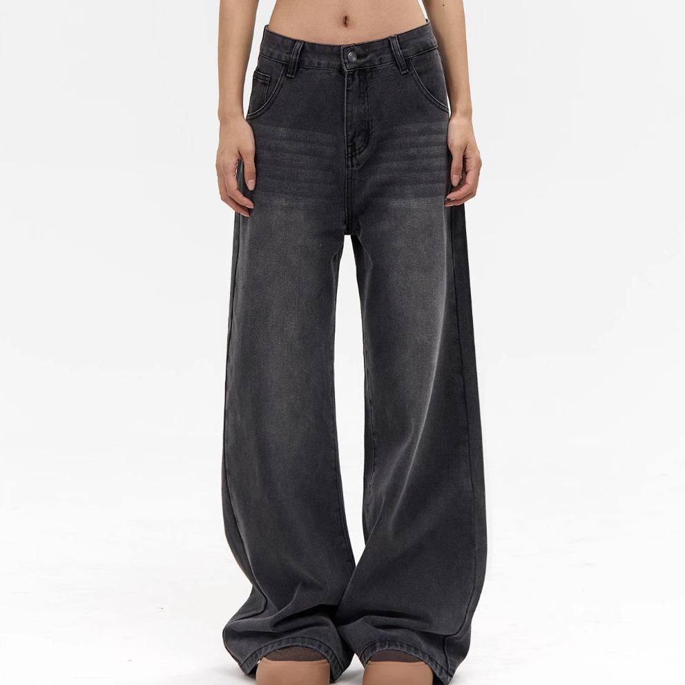 High Waist Straight Jeans Loose Wide Leg Pants - Xmaker