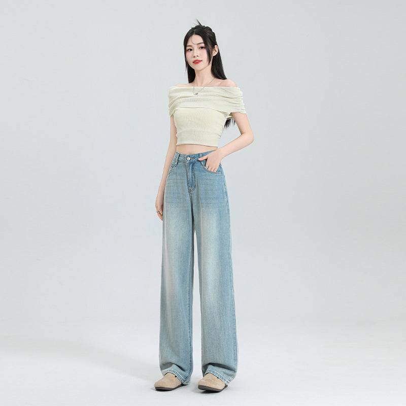 Ultra-thin Modal Tencel Lyocell Wide-leg Jeans - Xmaker