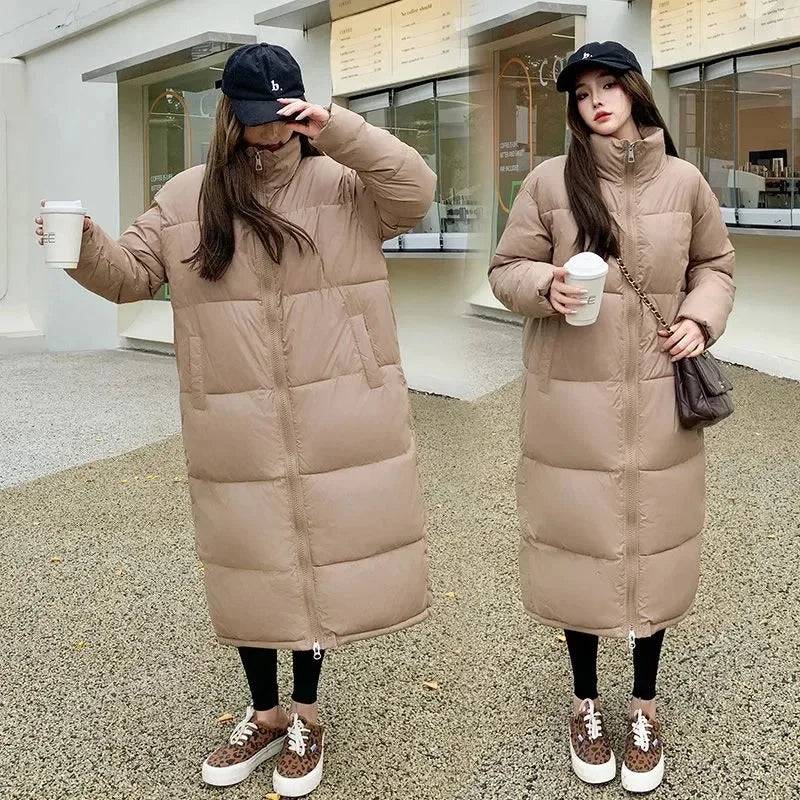 Women Casual Long Parkas Jacket Thick Down Cotton - Xmaker