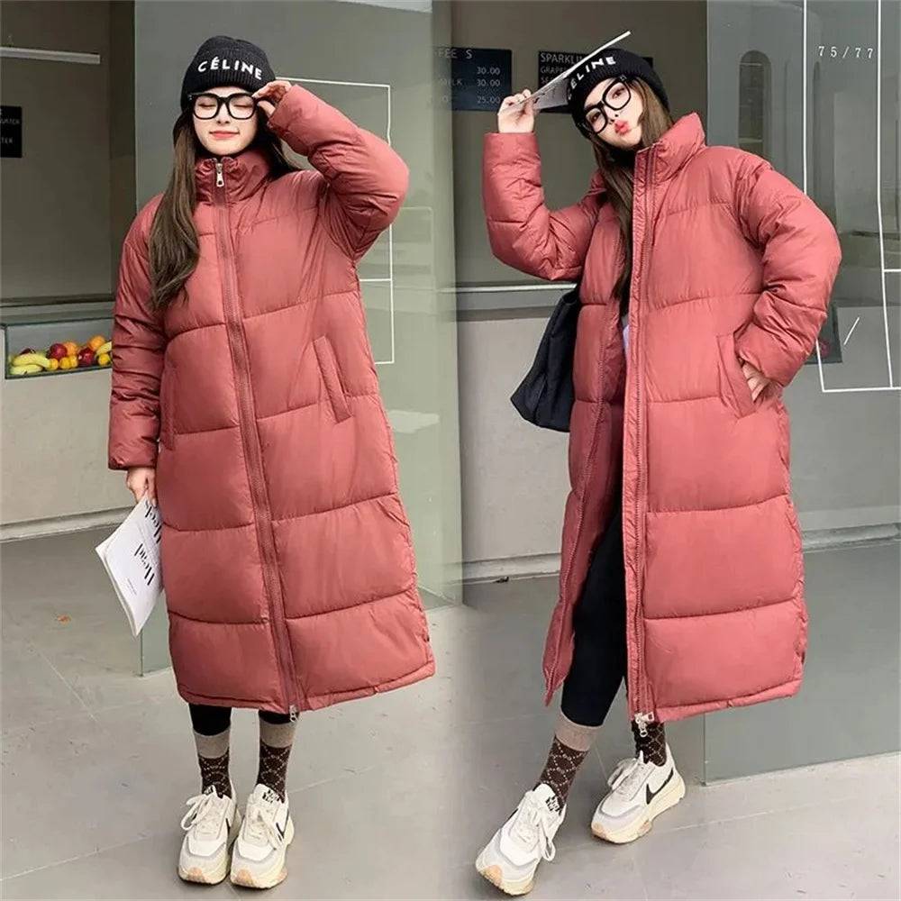 Women Casual Long Parkas Jacket Thick Down Cotton - Xmaker