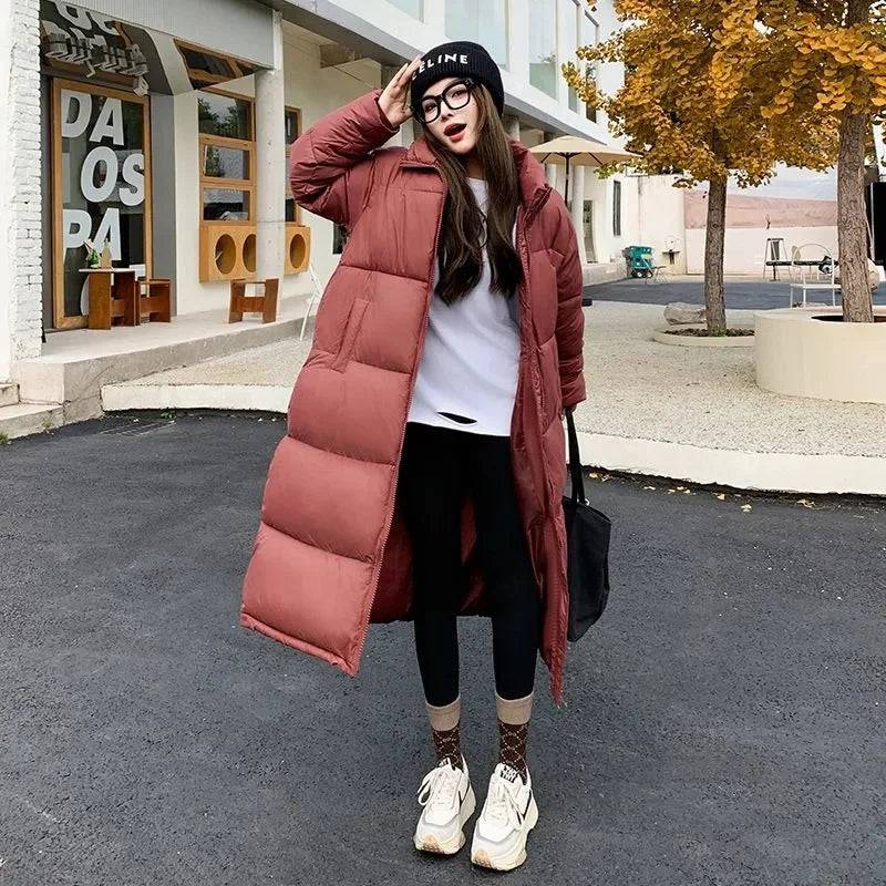 Women Casual Long Parkas Jacket Thick Down Cotton - Xmaker