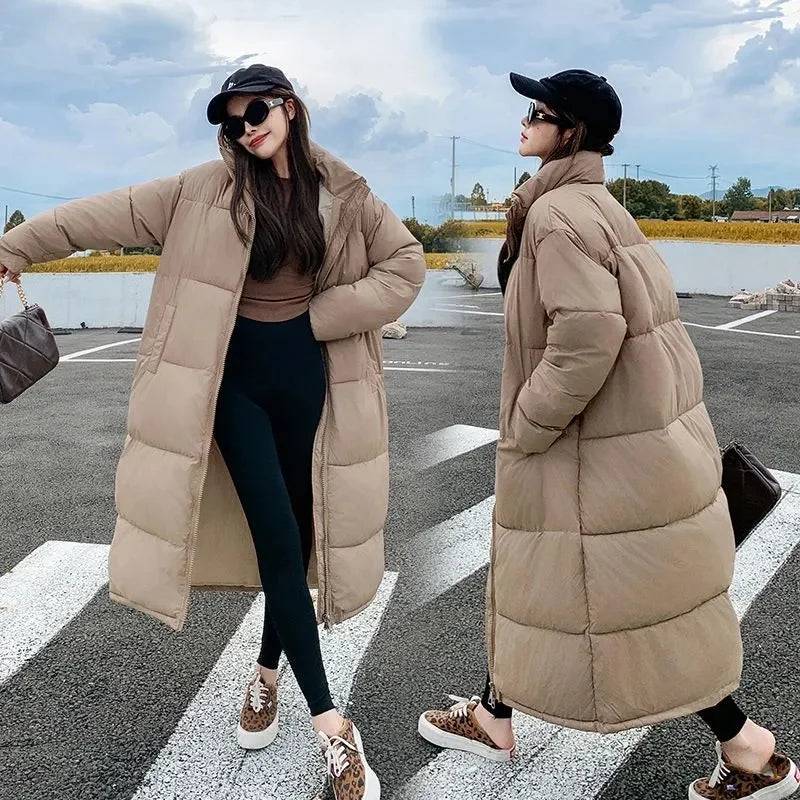 Women Casual Long Parkas Jacket Thick Down Cotton - Xmaker