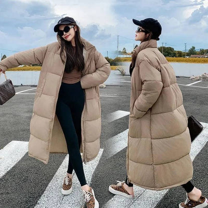 Women Casual Long Parkas Jacket Thick Down Cotton - Xmaker