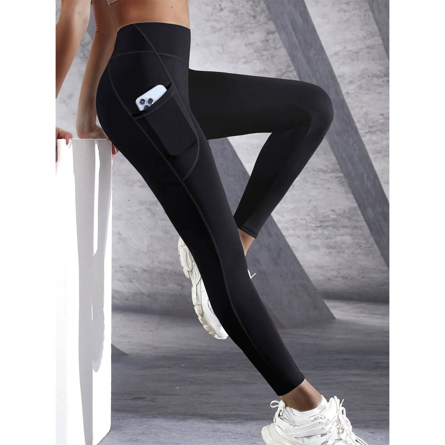 Women's High Waist Leggings Stretch Tights With Pockets - Xmaker