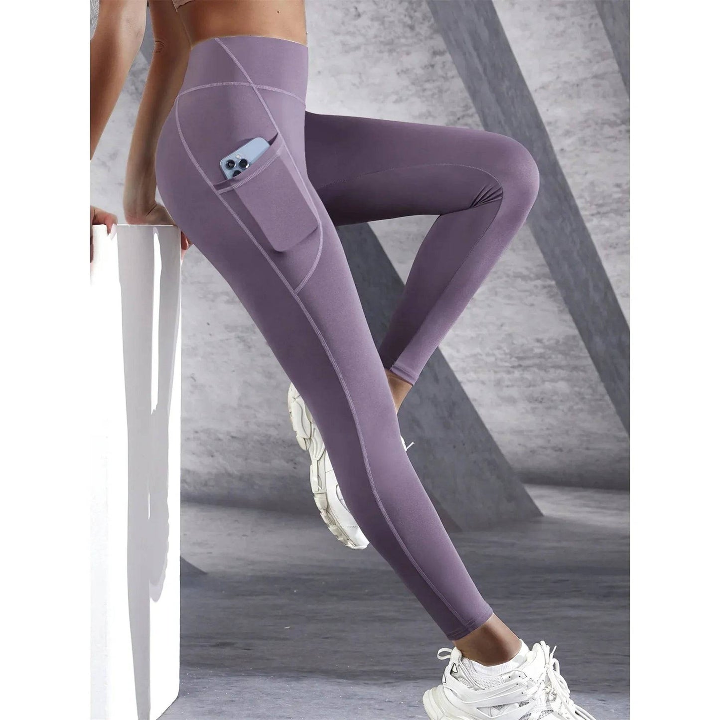 Women's High Waist Leggings Stretch Tights With Pockets - Xmaker