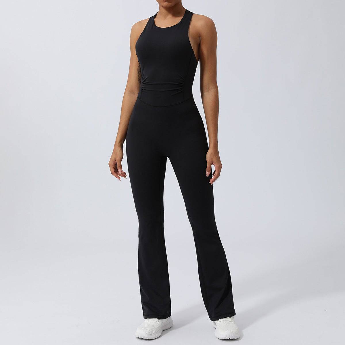 Skinny Yoga Clothes Sports Workout Clothes Hip-lift And Belly Shaping Micro-pull Dance Yoga Jumpsuit - Xmaker