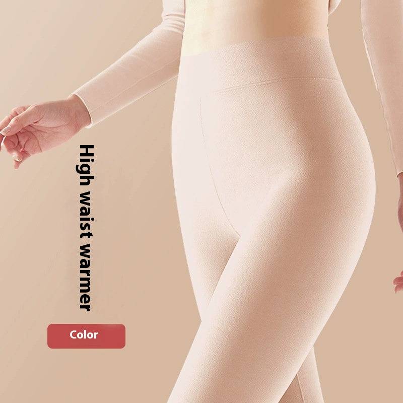 Solid Color High Waist Women's Thermal Underwear Pant - Xmaker