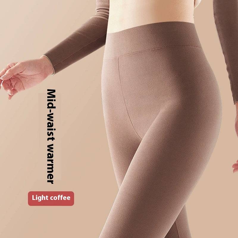 Solid Color High Waist Women's Thermal Underwear Pant - Xmaker